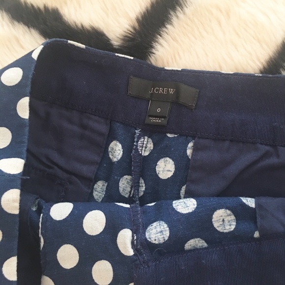 J. Crew Blue/White Polka Dot Shorts Size 0 - Picture 2 of 6